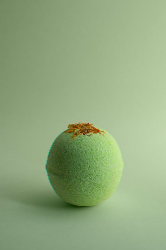 Detoxifying bath bomb for pH balance and relaxation.